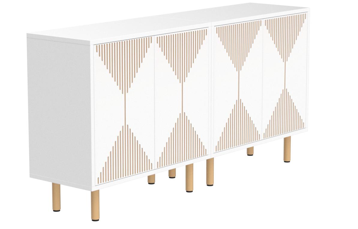 Wood Sideboard Buffet Storage Cabinet with Doors